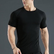 Men Compression Running T Shirt Fitness Tight Short Sleeve T-shirt