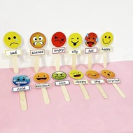 12pcs English Teacher Teaching Feelings Card How Are You Emotion Early Education Classroom Games Que