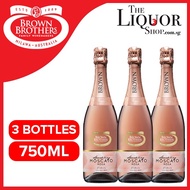 3 BOTTLES BROWN BROTHERS SPARKLING MOSCATO ROSA 75CL ( Fast Delivery - 3 to 5 working days - The Liq