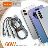 MOXOM FAST CHARGING CABLE 3 IN 1, {66W} 1.2 METER