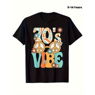 Funny 70S Vibe Retro Groovy Hippie Outfit 70s Party T-Shirt, Cotton, Fashion Trend, Breathable, Mois