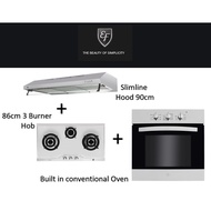 EF Stainless Steel HOB+HOOD+OVEN Bundle Package