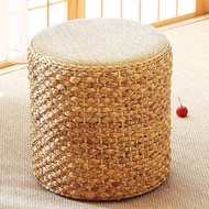 เก้าอี้กลมสไตล์จีนหวายไม้เนื้อแข็งสำหรับแต่งหน้า ห้องนั่งเล่น โซฟา ห้องน้ำชา เบาะรองนั่ง Guzheng