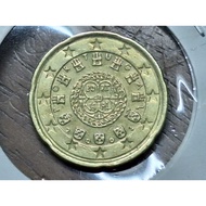 Rare 2002 Portugal 20cents 20c EURO EUR0.2 Coin VF 1 piece