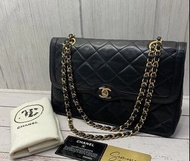 Chanel香奈兒老香巴黎限定金銀扣雙蓋包（464）