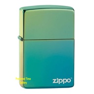 (Zippo USA) 100% ORIGINAL Zippo Lighter 49191ZL Teal With Zippo Logo