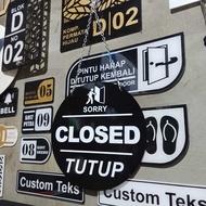 [SHEDIF] Acrylic Signage Open Close Acrylic Board/ Open Close Shop Sign
