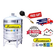 Formosa (FREE Brass Float Valve) Stainless Steel (SUS-316) Water Tank HR Series Vertical Round Botto