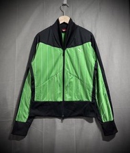 Puma sportswear 90s jacket BV配色運動外套 多巴胺黑綠立領夾克 女 L vintage Y2K