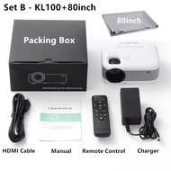 [ของขวัญฟรี: 1 * สาย HDMI] KONLU ชิป Hisilicon  โปรเจคเตอร์ projector mini 4k UHD + Android 12.0 TV 