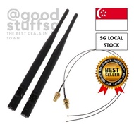 [SG FREE 🚚]2x 6dBi M.2 IPEX MHF4 U.fl Cable to RP-SMA Wifi Antenna Signal Cable Set for Intel AC 926