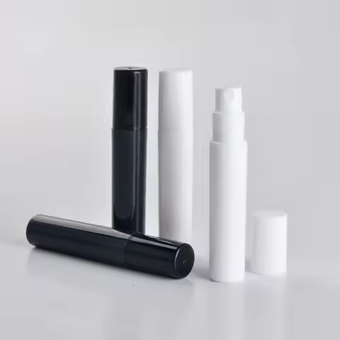 100pcs/lot 2ml 3ml 4ml 5ml mini plastic spray perfume bottle, small promotion sample black perfume a