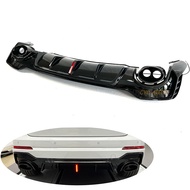 RSQ3 style rear rear bumper lip rear diffuser with Led light exhaust pipes for Audi Q3 F3 2020 2021 