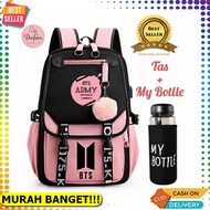 Children's Preschool Trolley Push School Bag for Girls with Pony Horns Soft Embossed Waterproof Mate