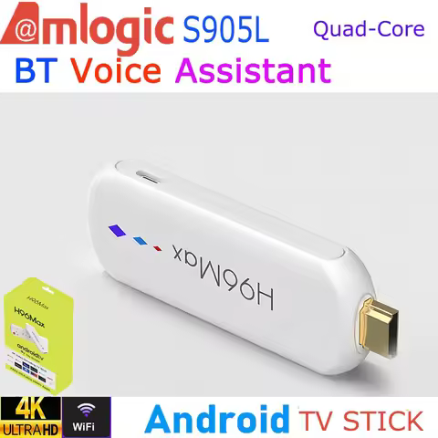 H96 MAX M20 Android TV Stick Amlogic S905L Quad Core 4K Video WiFi BT Voice Assistant Remote Control