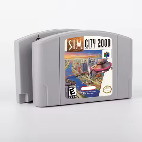 Sim City 2000 64 Bit Game Cartridge USA NTSC version or EUR PAL version For N64 Consoles
