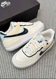Nike Air Force 1 shadow 低筒 板鞋 米藍色