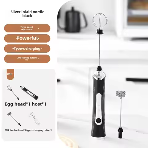 USB electric mixer, 3-speed handheld mixer, cream maker, coffee milk frother, dessert mixer, kitchen
