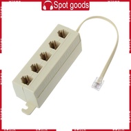 WIN RJ11 Telephone Splitter 6P4C Male to 5 Way 6P4C Female Outlet Modular Splitter