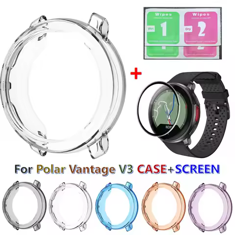 For Polar Vantage V3 Watch Cover Protective case Smart Bracelet Glass Film PMMA Screen Protector Bez