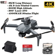 2024 New LYZRC L600 PRO MAX 3KM Distance Professional Drone EIS 4K HD Dual Camera 3-Axis Gimbal 360° Obstacle Avoidance Brushless Quadcopter FPV GPS Drone 300M Height 30Mins Flight