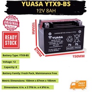 YUASA BATTERY YTX9-BS (100% ORIGINAL) Bateri SYM200-DUKE200-RST200-KAWASAKI Z1000-EVO ELEGAN MF BATT