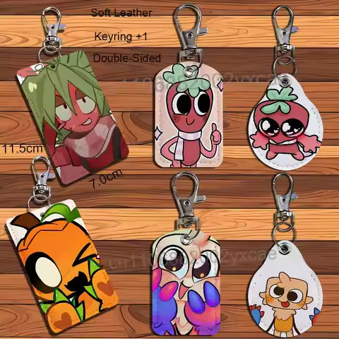 game Sprout cool Dandys World Cartoon Singer Anime Card Keychain Fashion Pendant Bag ID Door Card Ca