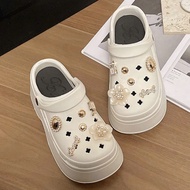 Dép cross nữ dép bánh mì siêu nhẹ đế cao 7CM đính sticker thời trang hottrend (1288)