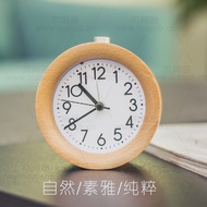 Natural Wood Alarm Clock Creative Solid Wood Clock  Student Snooze Lazy Clock Mini Luminous Alarm Cl