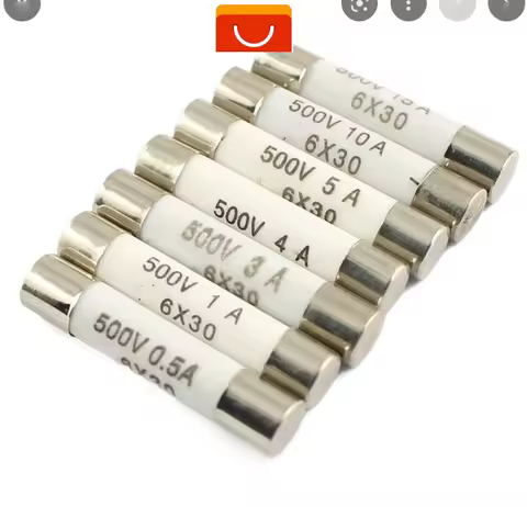 5pcs Ceramic Fuse Cartridge RO58 6x30mm 500V F 0.5A 1A 2A 3A 4A 5A 6A 8A 10A 13A 15A 16A 20A 25A 30A