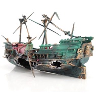 HAVENHUB Large Aquarium Shipwreck Decor Boat Plastic Set Resin Ship Fish Tank Ornaments For Aquarium