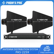 Phenyx Pro PAS-225X UHF Wireless Antenna Distribution System Bundle Active Directional Antennas 8 Ou