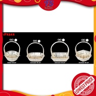 / Delivery Basket / Stalk Basket White Handle Basket / Hamper Basket / Hamper Basket Fruit Basket / 