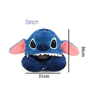 Bantal Leher Hoodie Boneka Stitch U Shape Neck Pillow Traveling