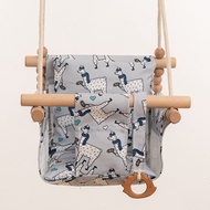 Swing Chair Cushion with Cartoon Print Back Swing Chair Pad Christmas Gift