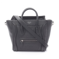 【二手】 CELINE Luggage Nano Shopper 手提包 168243 黑色皮革 女士二手 B