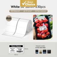 NIIMBOT Thermal Label Stickers Waterproof Sticker Oil-Proof BPA-Free 4 Rolls 50x30mm For B21 B1 B21P