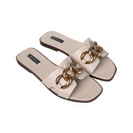 Seira - Cleo Sandals รองเท้าแตะ อะไหล่โซ่ สีทองวินเทจ พื้นยาง