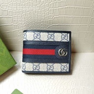 GUCCI Ophidia 條紋織帶 男款 短款銀包