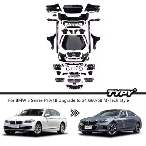 TYPY New Design Body Kit For BMW 5 Series F10/18 2011-2017 Upgrade to 2024 G60/68 M-Tech Style Full
