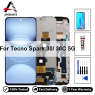 เอ็มซีดีคุณภาพสูงสำหรับ Tecno Spark 30 30C 5G KL8 KL8H kl5 kl5n หน้าจอแสดงผลจอสัมผัสแผงดิจิไทเซอร์ปร