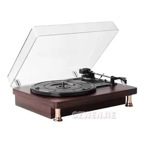 Retro Vinyl Record Player / Dustproof Cover Classic Nostalgic Style Record Player 33/45/78RPM Turnta