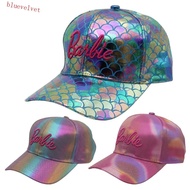 BLUEVELVET Barbie Baseball cap, Laser Pink Letter Visor Hat, Kawaii Embroidered Anime Peaked Hat Bar