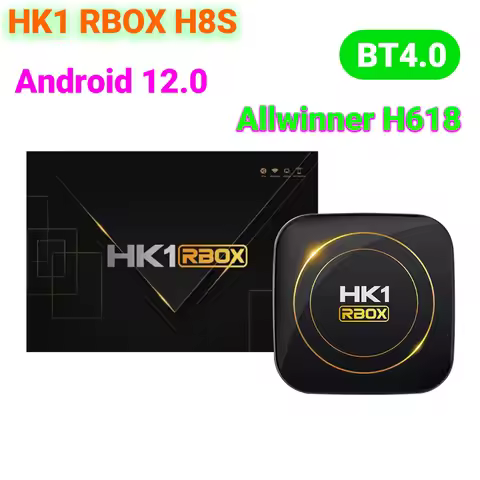 New HK1 RBOX H8S Android 12.0 TV BOX Allwinner H618 Support 2.4G/5G WIiFi BT4.0 HDR 10+4K ULTRA HD 1