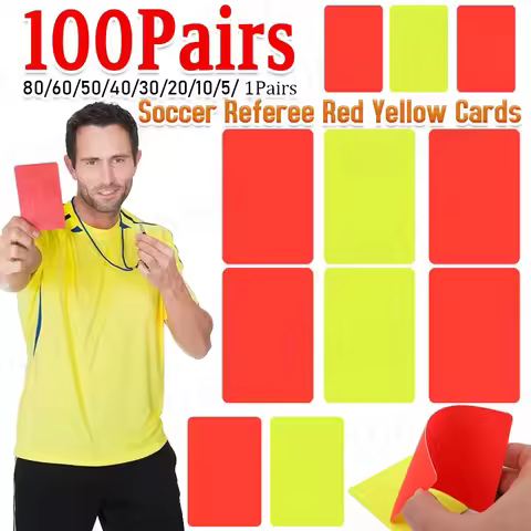 100-1Pairs Soccer Referee Cards Red Card and Yellow Card Football Referee Soccer Accessories Outdoor