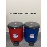Maxonic M4322 18L Plastic Round Pedal Dustbin/Step Bin