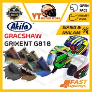 💥READY STOCK DEAL💥🔥GRACSHAW GRIXENT G818🔥OEM by AKILA OPEN FACE HELMET VISOR SIANG & MALAM
