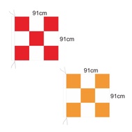 🇸🇬36" x 36" Red & White or Orange & White Chequered Flag Safety Flag Construction Flag Airport Flag 