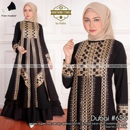 DUBAI#656 ABAYA GAMIS DRESS WANITA MEWAH JERSEY MIX CERUTY