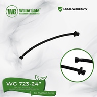 WG 723-24′′ | 1/2F x 1/2F x 24′′ Satin Black BRAIDED WC HOSE with BRASS CONNECTOR